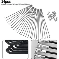 85MM 255MM 260MM 275MM 289MM Length J Bend Bicycle Steel Spokes With Nipples Straight Head Bike Replacement Parts Accessories