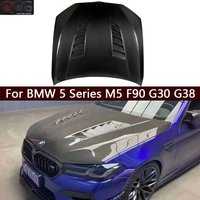 For BMW 5 Series M5 F90 G30 G38 Carbon Fiber Hood Engine Cover Hood Car Headliner V Style Car Accessories body kit