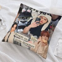 Stray Kids Lee Know Ins Style Pillow Cover for Sofa Bedroom Decor