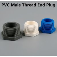 1PC 1/2~2 Inch PVC Male Thread End Plug Accessories Connectors Water Supply Pipe Aquarium Fish Tank Screw Plug Tube Fittings