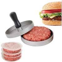 High-Quality Round Aluminum Alloy Hamburger Press - Beef BBQ Burger Meat Preserver Machine for Perfect Hamburguesa