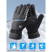 AliExpress WRELS Winter Cycling Gloves Outdoor Waterproof Skiing Riding Hiking Motorcycle Warm Thickened Plush Gloves Unisex Thermal Sport Gloves