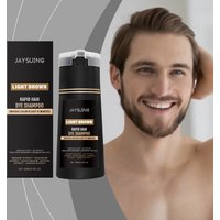 Men Hair Dye Shampoo 3 in 1 for Gray White Hair Coverage Natural Herbal Ingredient Brown Hair Coloring Black Beard Color Shampoo