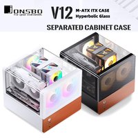 Jonsbo V12 MATX Desktop Computer Case Hyperbolic Glass Seaview Room ATX Power Supply Type-c Interface PC mini Side View Case
