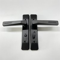 Keyless Bathroom Handle Lock Metal Single Tongue Bath Handle Door Lock Thickened Security Door Handle Household Hardware