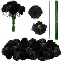 Marigold Halloween Artificial Marigold Flowers with Stem for Birthday Party Diwali Halloween Party Decoration(20 Pieces)