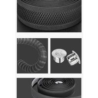 AliExpress NONE Road Cycling Handlebar Tapes Hollow Bike Handlebar Tape PU+EVA Bicycle Anti-slip Shockproof Bar Wraps Fixing Straps White/Black