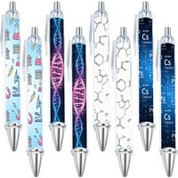 8pcs/10pcs Chemical Molecular Theme Ballpoint Pen Laboratory Bottle Gift Pen School Hospital Stationery Nurse Pen