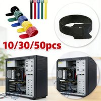 10/30/50/200pcs Reusable Nylon Cable Ties Cable Organizer Wire Winder Management for Earphone Mouse USB Charging Cord Organizer