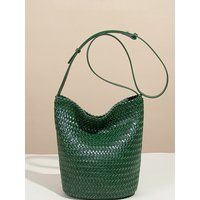 Handwoven Leather Bucket Bag Women's Fashionable Shoulder Crossbody Bag Rabbit2026 New Style Handheld Single Shoulder Diagona... image 4
