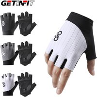 AliExpress NONE GETINFIT 1Pair Cycling Gloves Breathable Mesh Cushioned Padded Palm Silicone Non-Slip Outdoor Sports Cycling Mountaineering
