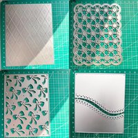 Clearance Square Background Pattern Scrapbooking Die Cut Card Decoration Embossing Crafts Metal Cutting Dies New Arrivals