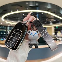 TPU Protective Case for Key Fobs For Chery Tiggo 8 Pro Tiggo 8plus New 5 Plus 7pro Max Omoda 5 C5 Modod With Exquisite Keychain