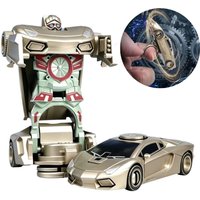 Mini Transforming Car Robot Fidget Spinner Toy Deformation Stress Relief Toy Portable Finger Spinner Keychain Toy Gift