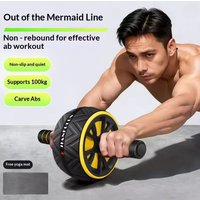 Twin-Wheel Quiet Abdominal Roller Ab Trainer for Core Training Fitness Gear Equipped Suitable for Daily Workout Home Gym Use