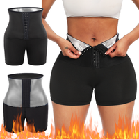 Women Sweat Sauna Pants Body Shaper Shorts Fat Burning Weight Loss Slimming Shapewear Waist Trainer Fat Burning Fitness Shorts