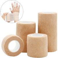 10/1Rolls Medical Adhesive Bandage Elastic Breathable Sports Self Adhesive Tape Beige Wrap Finger Tape For Wrist Ankle First Aid