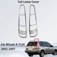 Hight-quality Car Exterior Chrome Tail Lamp Cover Trim For Nissan X-Trail XTrail 2002 2003 2004 2005 2006 2007 Cars Accessories