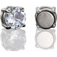 Silver Color Magnetic Clips Earrings For Women Men Stainless Steel Non Piercing Punk Zircon Magnet Ear Stud Jewelry Gifts KAE047