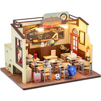 Back To School Handmade Classroom Miniature Model Doll House Mini 3D Wooden Puzzles Classroom Assembly Start of School