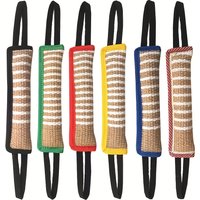 1pc Tough Rope Chew Toy for Dogs, Bite Tug Toy, Durable Jute Tugger, Teeth Cleaning & Training Tool, Random Color