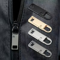 4pcs Detachable Zipper Pull Multi Color DIY Repair Replacement Metal Zipper Accs Fix for Jeans Backpack Suitcase Sewing Tools