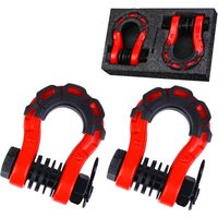 2 stücke 3/4 "u Typ schwere Fall geschmiedete D-Ring Schäkel U-Haken Schleife Haken Anhänger Seil Auto Geländewagen Modifikation Abschlepp stangen