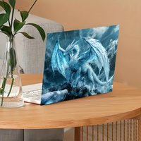 2-Piece Frost Dragon Laptop Sticker, Rock Climbing Theme, Durable Scratch Resistant Vinyl Decal for Cars, Laptops, Glass,