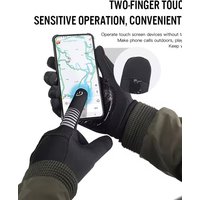 AliExpress NONE Winter Cycling Warm Gloves Men's and Women's Palm Silicone Anti Slip Night Reflective Gloves Off-road Cycling Skiing Gloves