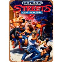 The Classic Arcade Video Game Poster Metal Tin Sign Street of Rage Retro Game 90 Wall Art Decor Tin Sign