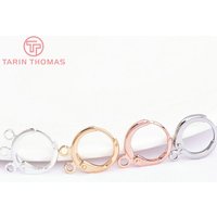 (2700)20PCS 12MM 13MM 24K Gold Color Plated Earring Hoop for DIY Jewelry Making Finding Accessories