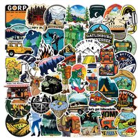10/25/50pcs Outdoor Camping Stickers Graffiti for DIY Travel Luggage Scrapbooking Phone Laptop Car Skateboard Helmet Bottle