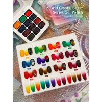 MORDDA 12-Color Glue Gel - Semi-Solid Nail Polish Suitable for DIY Manicure, /Korean Nail, Smudge Canned High-Saturation Sparkl