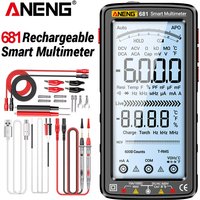 Rechargable Digital Professional Multimeter Non-contact Voltage Tester AC/DC Voltage Meter LCD Screen Current Tester ANENG 681