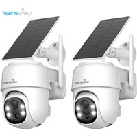 Caméra solaire Wansview 2K 3MP, caméra de sécurité extérieure Wifi 2.4G, caméras à batterie, surveillance domestique, protection, détection humaine PIR