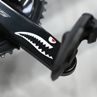 1SET Shark Mouth Teeth Bike Sticker Set, Multicolor Waterproof Vinyl Decal for Bicycle Crank