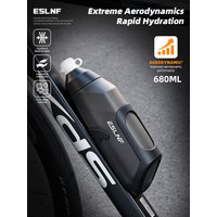 AliExpress ESLNF Aerodynamic Water Bottle Set 600ml Big Capacity Food Grade PP5 Bottle With Ultralight Carbon Bottle Cage Bike