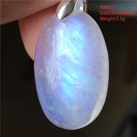 Natural Moonstone Blue Light Oval Pendant Beads Women Men Necklace 925 Silver Fashion Jewelry Moonstone Pendant AAAAAA