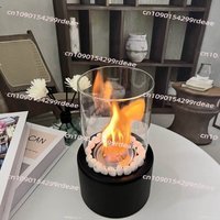 Fireplace Atmosphere Small Desktop Outdoor Small Fireplace View Fire Light