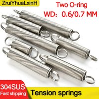 304 Stainless Steel O-ring Spiral Tension Spring, Steel Wire Diameter: 0.6/0.7mm Outer Diameter:5-8mm Length:15-120mm