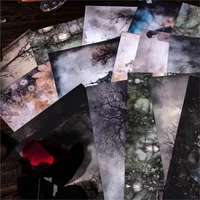 30pcs Night Charm Package Retro DIY Handbook Decoration Materials Book 4 selections Scrapbook Cut Material Paper 210*140MM