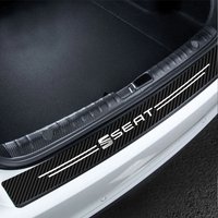 Leather Carbon Fiber Logo Car Door Sill Anti-Scratch Guard Sticker For SEAT Leon Cupra FR Mk2 Ibiza 5 6 Altea Toledo 3 Cordoba