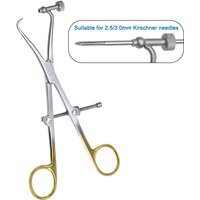 GREATLH Orthopedic Bone Reduction Forceps with Drill Guide Autoclavable Orthopedic Veterinary Instruments Stainless Steel