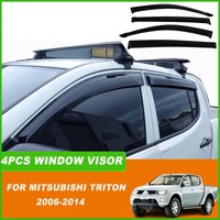 For Mitsubishi L200 Triton 2006 2007 2008 2009 2010 2011 2012 2013 2014 Acrylic Window Visor Sun Vent Rain Shield