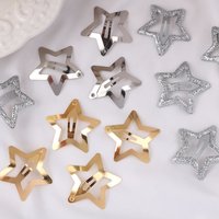 10Pcs/Lot New Cute Gold Silver Plated Star Hair Clip Alloy Barrettes Small Star Hairpin Snap Clip For Gilrs Women Accessories