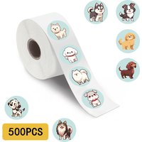 500PCS Puppy Roll Stickers Notebook Colorful Sketchbook Graffiti Phone Scrapbooking Motorcycle Motorcycle Harajuku Sticker