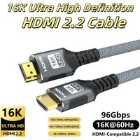 16K HDMI-Compatible Cable 96Gbps Ultra High Speed HDMI 2.2 16K@30Hz/60Hz 8K@120Hz For PS5 3080 eARC HDR Video PC Laptop TV Box