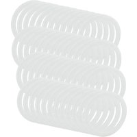 Reusable LeakProof Silicone Seal Rings for Plastic Mason Jar Lids (Wide Mouth, 48-Pack)