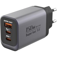 150W Fast Charging 3 Ports Mobile Phone Charger QC3.0 USB Type C Chargers Dual PD USB Wall Adapter EU/US Plug for iPhone Samsung