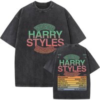 2026 Harry Styles Together World Tour Washed T-shirt Men and Women Summer Cotton Y2K Vintage Clothing Fashion Short Sleeve Tops
